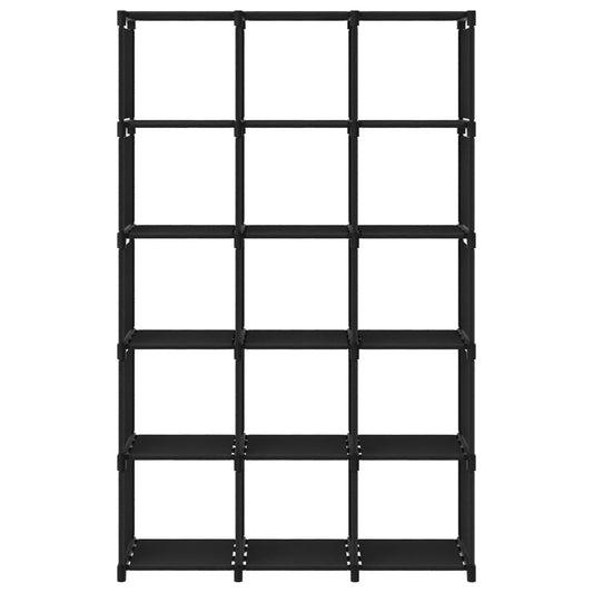 Mobile per 15 Scatole a Cubo Nero 103x30x175,5 cm in Tessuto | homemem39