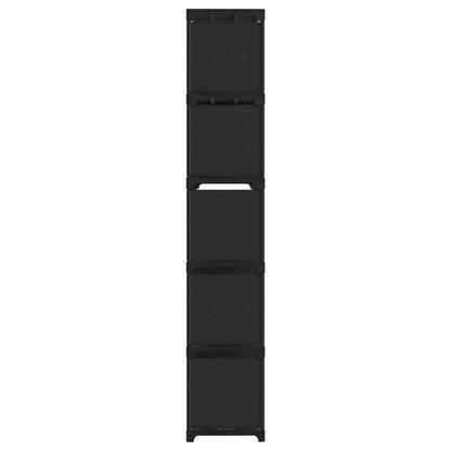Mobile per 15 Scatole a Cubo Nero 103x30x175,5 cm in Tessuto | homemem39