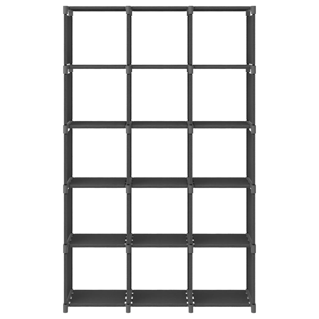 Mobile per 15 Scatole a Cubo Grigio 103x30x107,5 cm in Tessuto | homemem39
