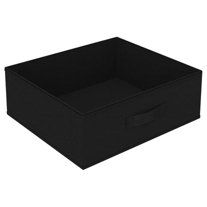 Armadietto con 4 Cestini in Tessuto Nero | homemem39