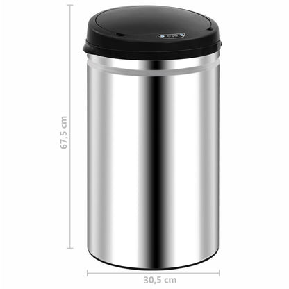 Pattumiera Automatica con Sensore 40 L in Acciaio Inossidabile - homemem39