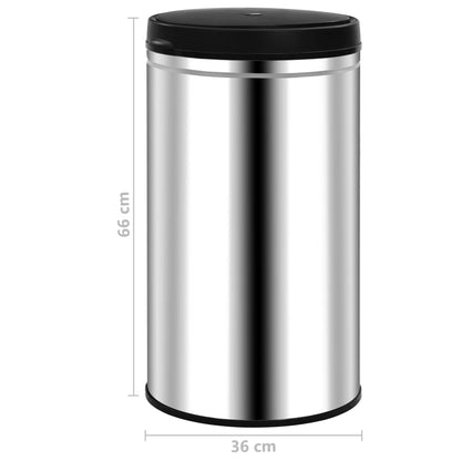 Pattumiera Automatica con Sensore 60 L in Acciaio Inossidabile - homemem39