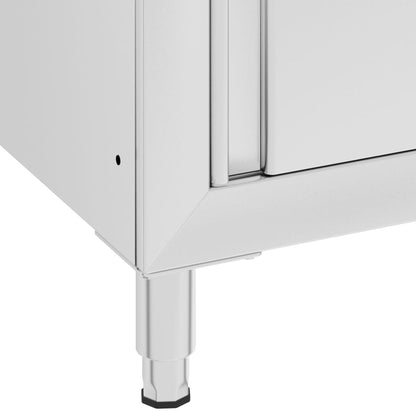 Mobiletto da Cucina con Lavandino in Acciaio Inox 60x60x96 cm - homemem39