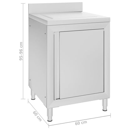 Mobiletto da Cucina Commerciale con Gocciolatoio Acciaio Inox - homemem39