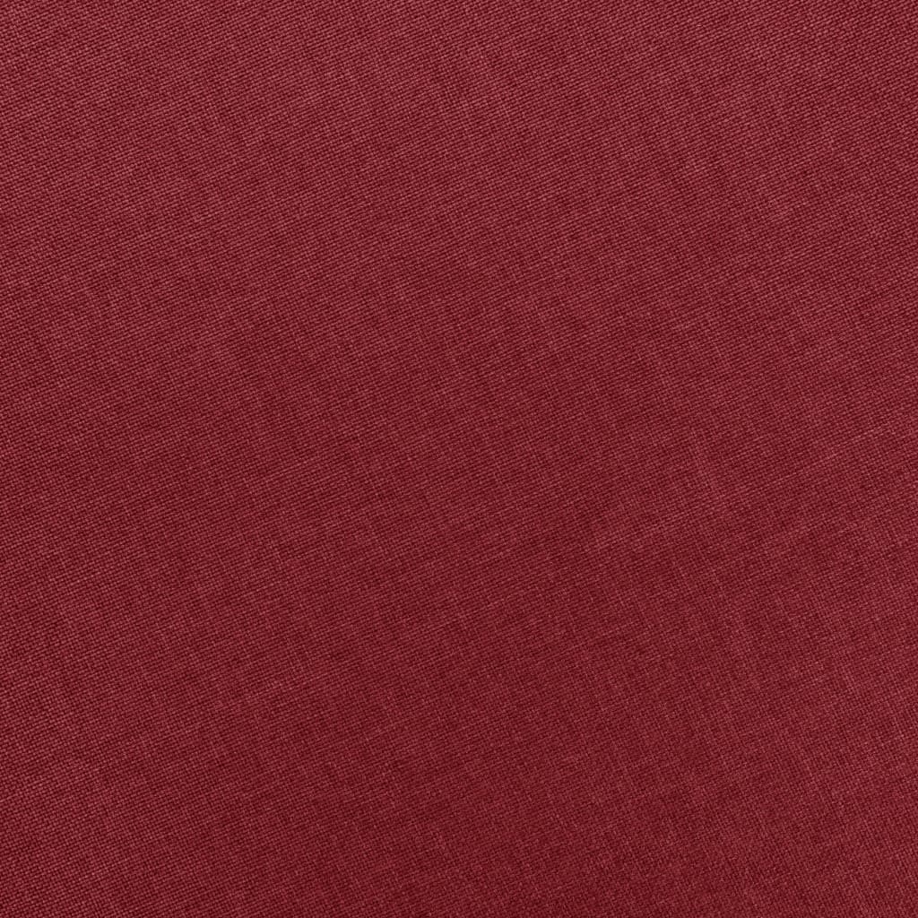 Poltrona Massaggiante con Poggiapiedi Rosso Vino in Tessuto