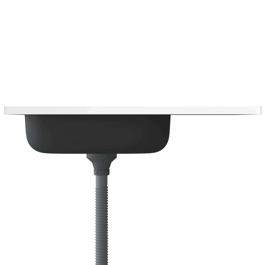 Lavello da Cucina con Scarico Argento 800x500x155 in Acciaio - homemem39