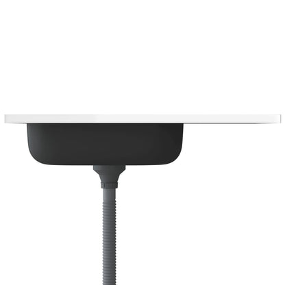 Lavello da Cucina con Scarico Argento 800x500x155 in Acciaio - homemem39