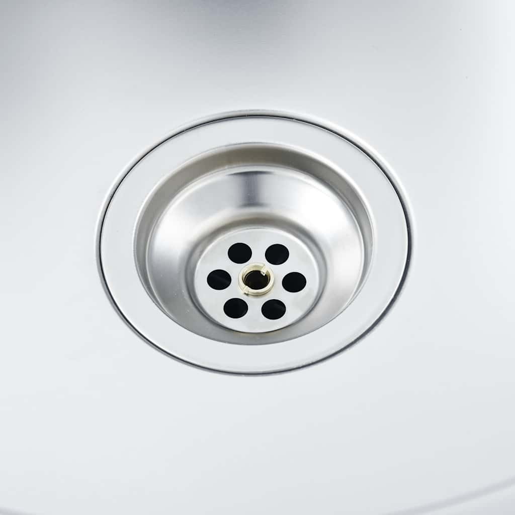 Lavello Cucina Doppia Vasca 800x600x155 mm Argento Acciaio Inox | homemem39