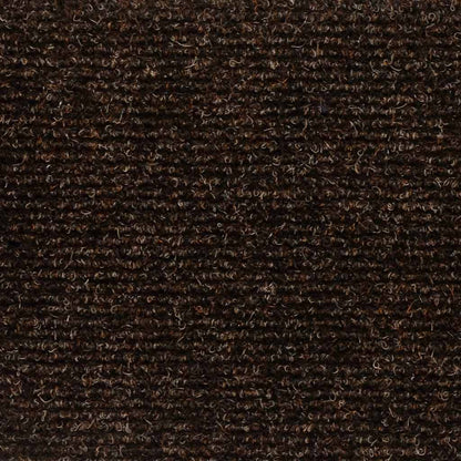 Tappetini per scale autoadesivi 15 pz 56x17x3 cm marrone semicircolari