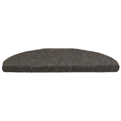 Tappetini per scale autoadesivi 15 pz 65x21x4 cm Antracite Semicircolari Grandi - homemem39