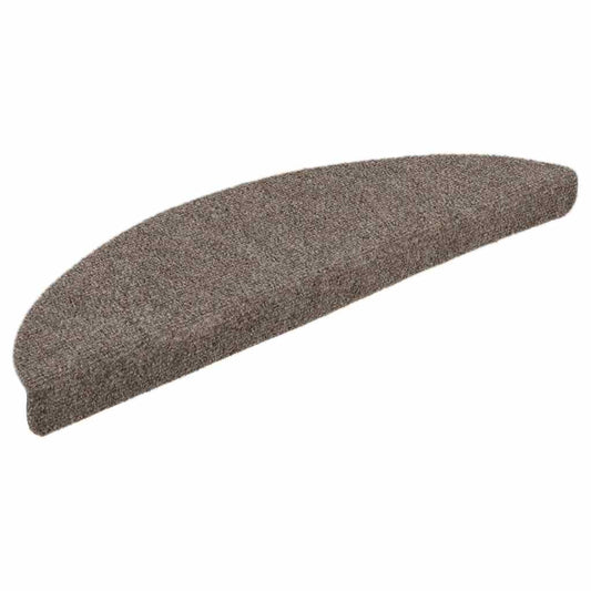 Tappetini per scale autoadesivi 15 pz 56x17x3 cm beige semicircolari - homemem39