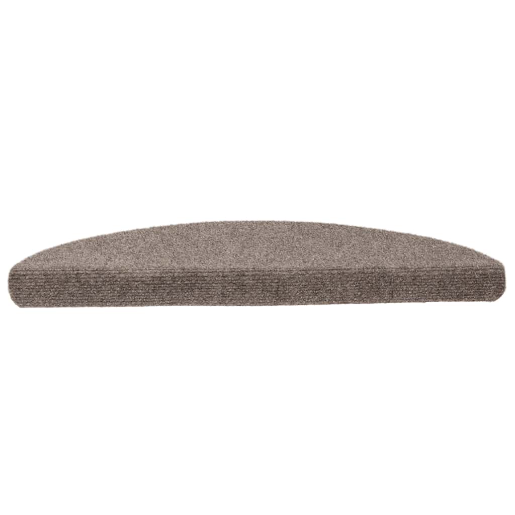 Tappetini per scale autoadesivi 15 pz 56x17x3 cm beige semicircolari - homemem39