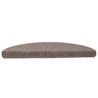 Tappetini per scale autoadesivi 15 pz 56x17x3 cm beige semicircolari - homemem39
