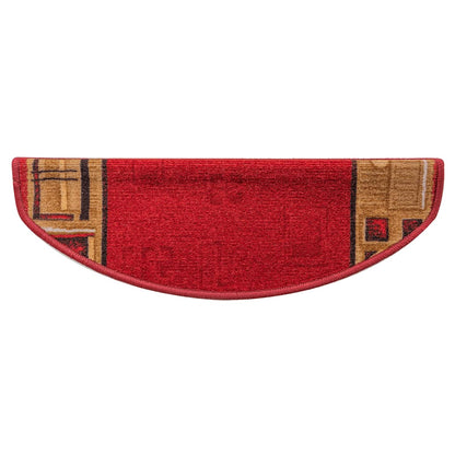 Tappetini Autoadesivi per Scale 15 pz Rossi 65x21x4 cm