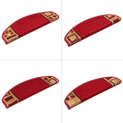 Tappetini Autoadesivi per Scale 15 pz Rossi 65x21x4 cm