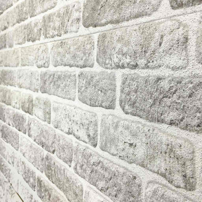 Pannelli Murali 3D con Design Mattoni Grigio Chiaro 10 pz EPS