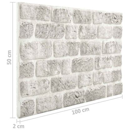 Pannelli Murali 3D con Design Mattoni Grigio Chiaro 10 pz EPS