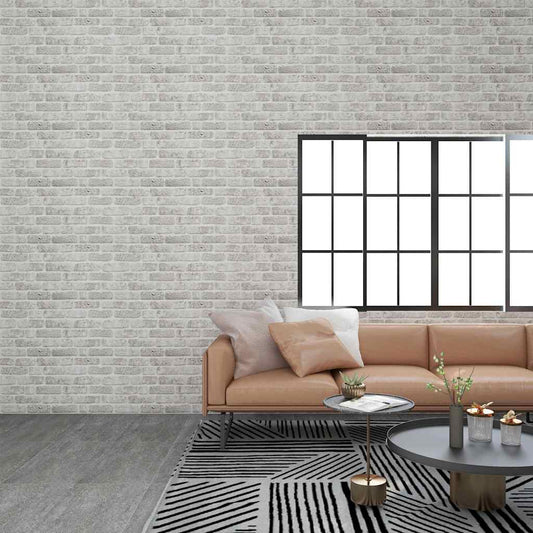 Pannelli Murali 3D con Design Mattoni Grigio Chiaro 10 pz EPS