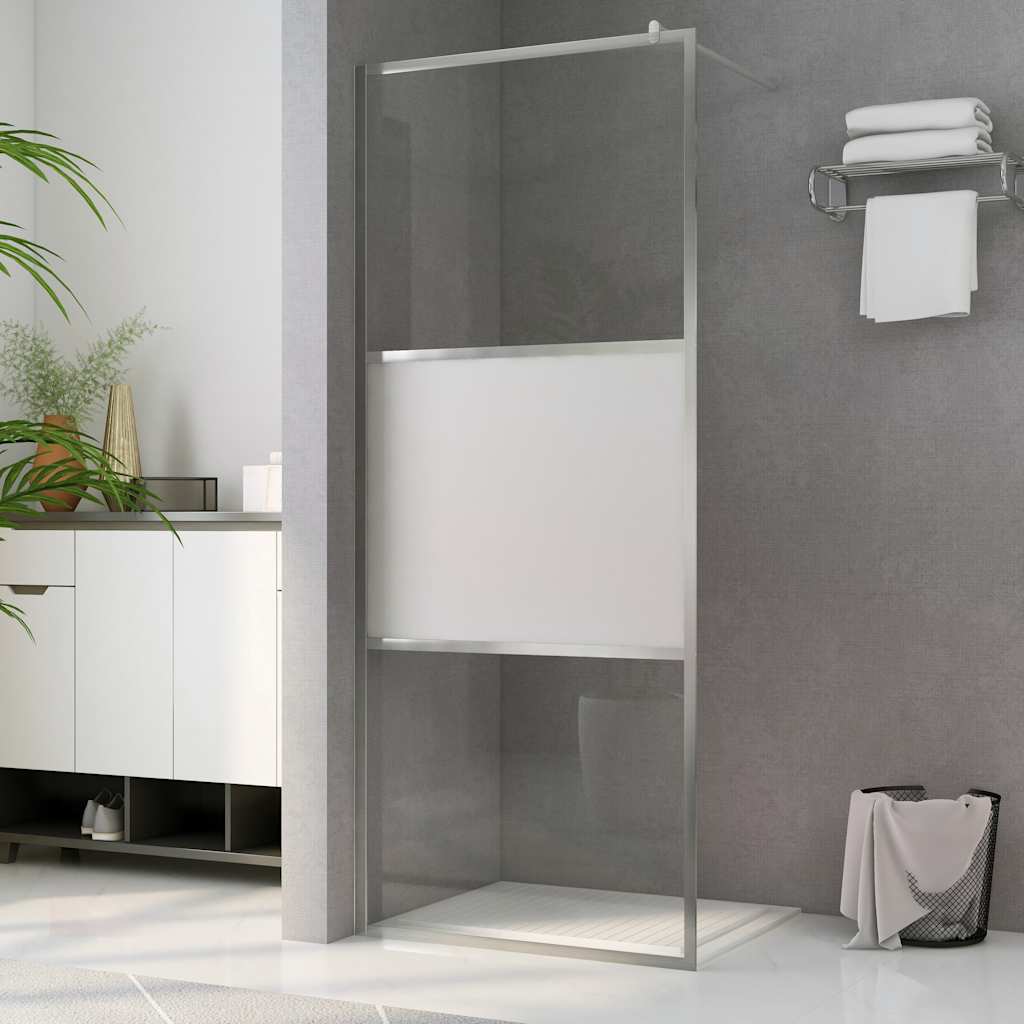 Parete per Doccia Walk-in Vetro Semi Smerigliato ESG 80x195 cm - homemem39