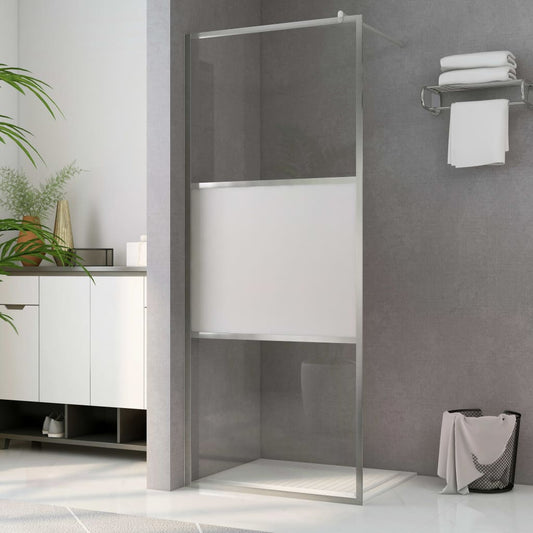 Parete per Doccia Walk-in Vetro Semi Smerigliato ESG 100x195 cm - homemem39