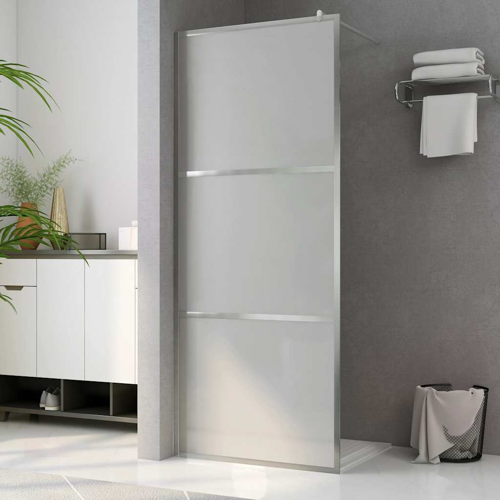 Parete per Doccia Walk-in in Vetro Smerigliato ESG 115x195 cm | homemem39