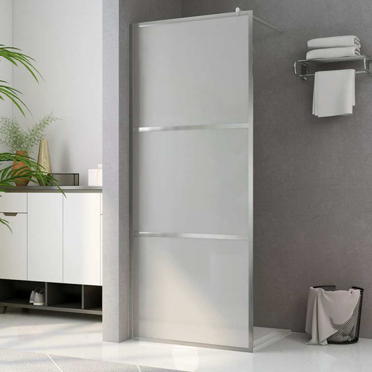 Parete per Doccia Walk-in in Vetro Smerigliato ESG 140x195 cm