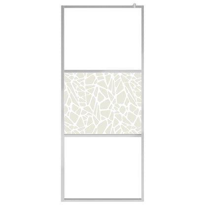 Parete per Doccia Walk-in in Vetro ESG Design Pietra 100x195 cm - homemem39