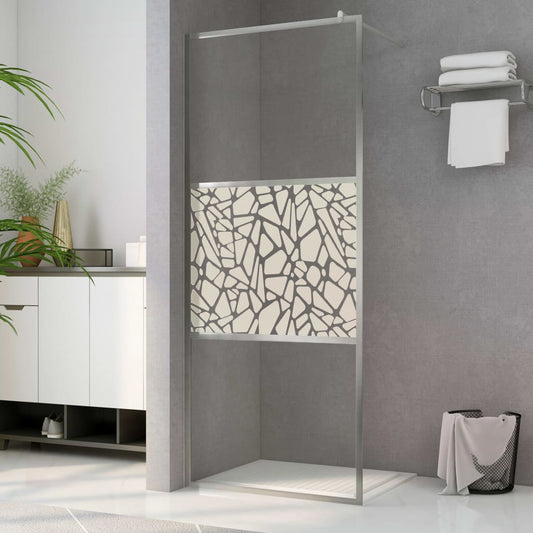 Parete per Doccia Walk-in in Vetro ESG Design Pietra 100x195 cm - homemem39