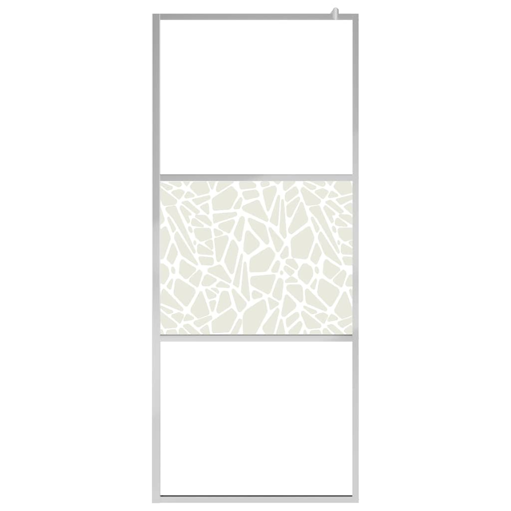 Parete per Doccia Walk-in in Vetro ESG Design Pietra 140x195 cm | homemem39