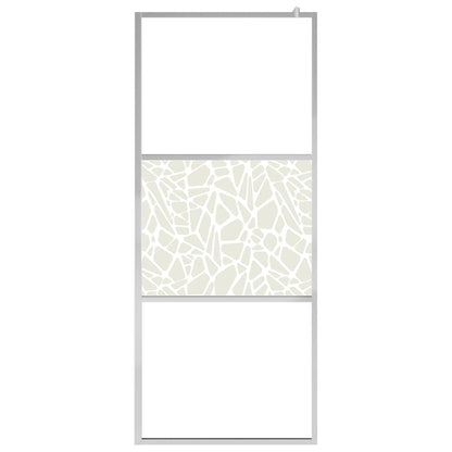 Parete per Doccia Walk-in in Vetro ESG Design Pietra 140x195 cm | homemem39