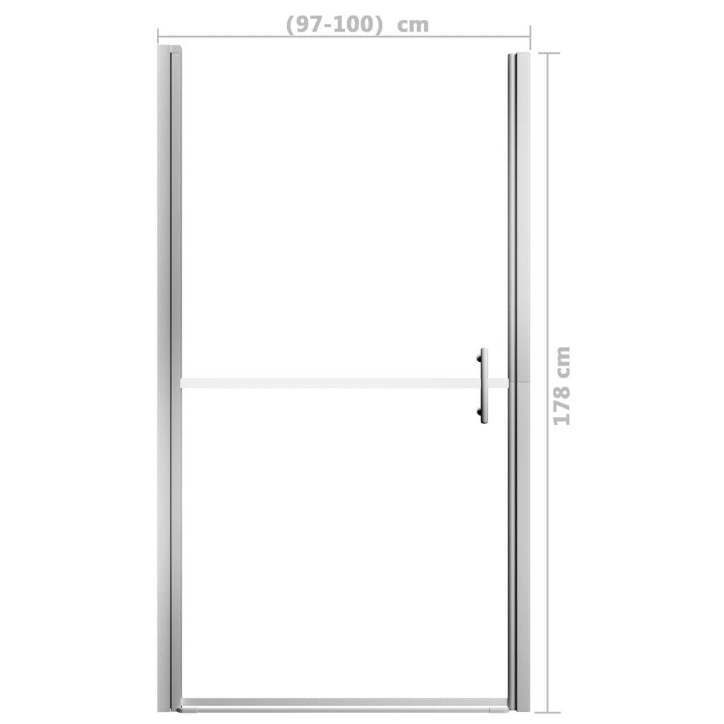 Porta per Doccia in Vetro Temperato 100x178 cm | homemem39