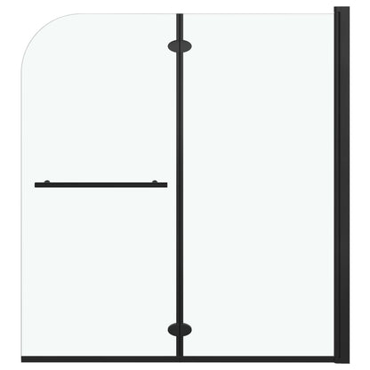 Box Doccia Pieghevole a Libro 2 Pannelli in ESG 120x140 cm Nero