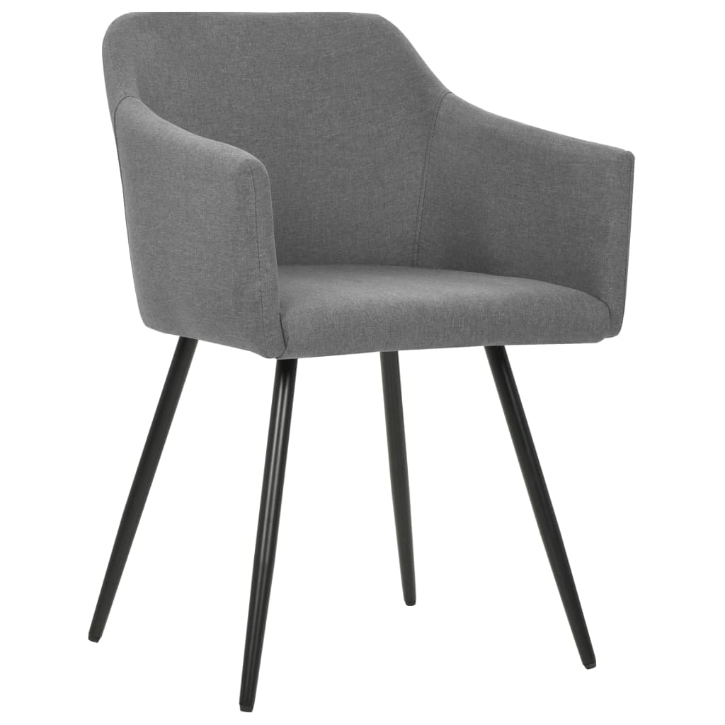 323093 vidaXL Dining Chairs 2 pcs Light Grey Fabric | homemem39