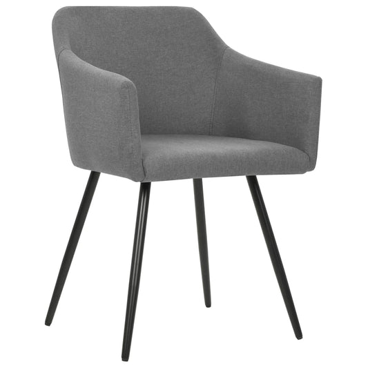 323093 vidaXL Dining Chairs 2 pcs Light Grey Fabric | homemem39