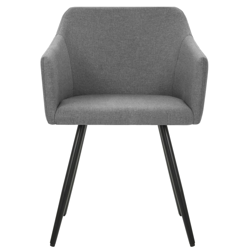 323093 vidaXL Dining Chairs 2 pcs Light Grey Fabric | homemem39