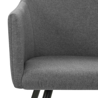 323093 vidaXL Dining Chairs 2 pcs Light Grey Fabric | homemem39