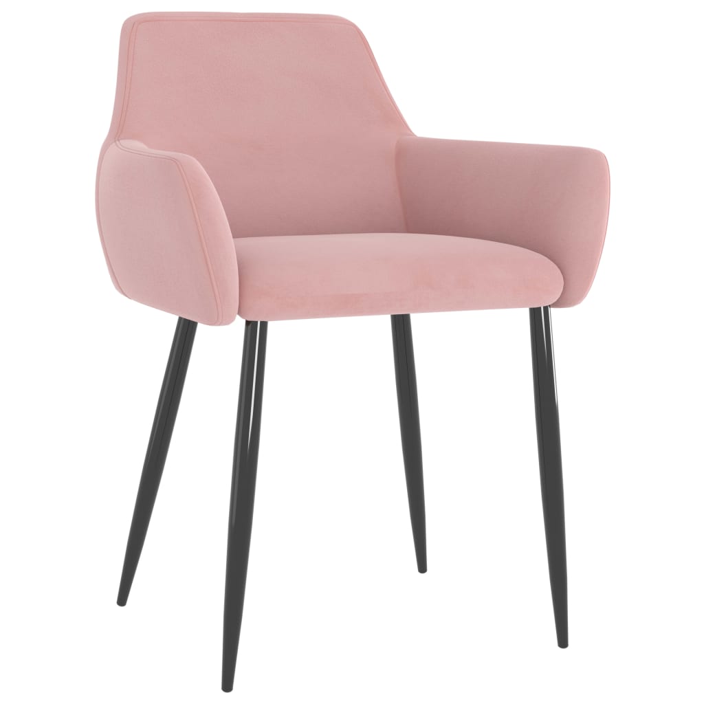 Sedie da Pranzo 2 pz Rosa in Velluto | homemem39
