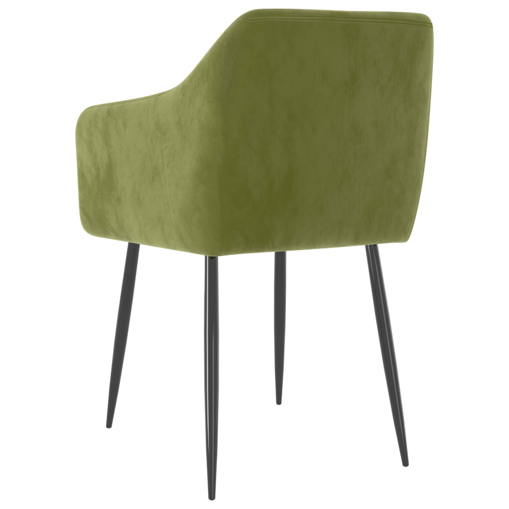 Sedie da Pranzo 2 pz Verde Chiaro in Velluto | homemem39