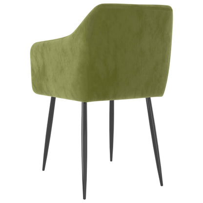 Sedie da Pranzo 2 pz Verde Chiaro in Velluto | homemem39