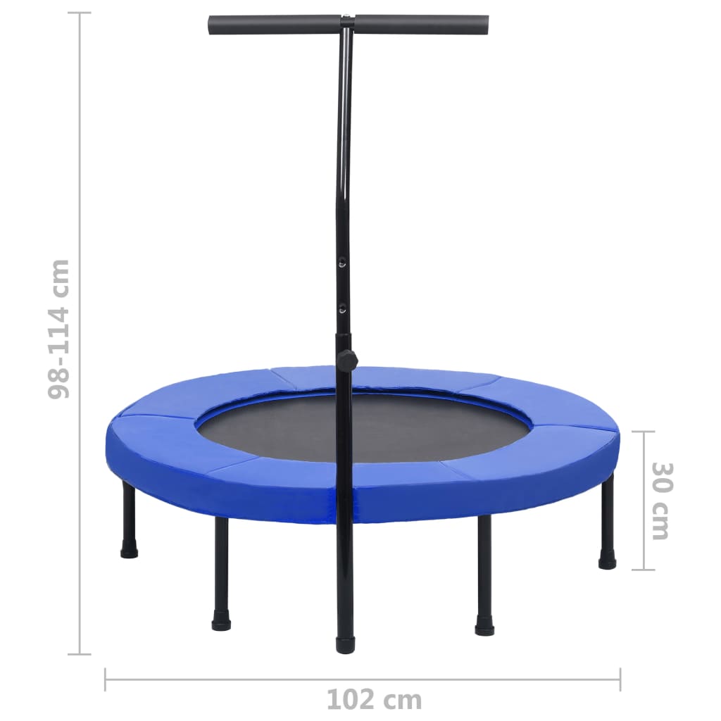 Trampolino da Fitness con Manico e Tappetino di Sicurezza 102cm | homemem39