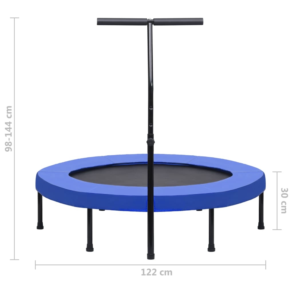 Trampolino da Fitness con Manico e Tappetino di Sicurezza 122cm | homemem39