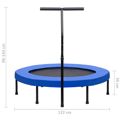 Trampolino da Fitness con Manico e Tappetino di Sicurezza 122cm - homemem39