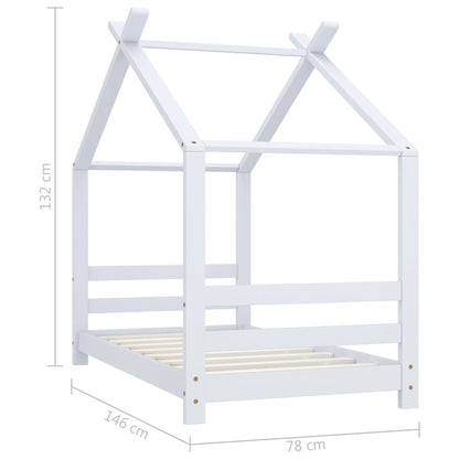 Giroletto per Bambini Bianco in Massello di Pino 70x140 cm - homemem39