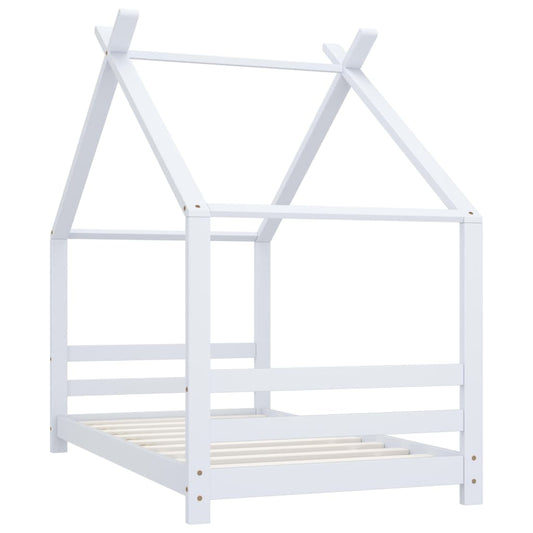 Giroletto per Bambini Bianco in Massello di Pino 80x160 cm - homemem39