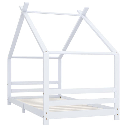 Giroletto per Bambini Bianco in Massello di Pino 90x200 cm - homemem39