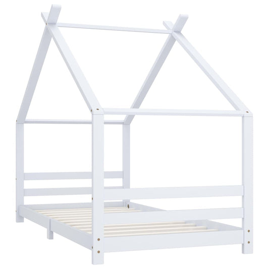 Giroletto per Bambini Bianco in Massello di Pino 90x200 cm - homemem39