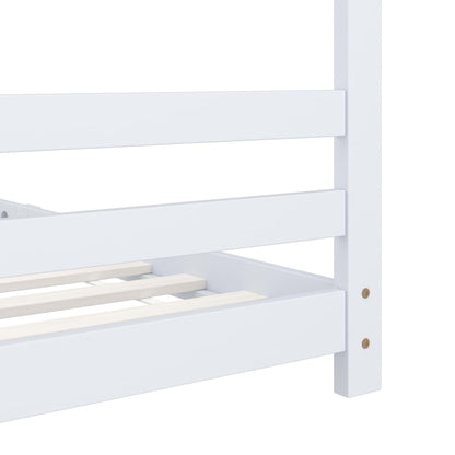 Giroletto per Bambini Bianco in Massello di Pino 90x200 cm - homemem39