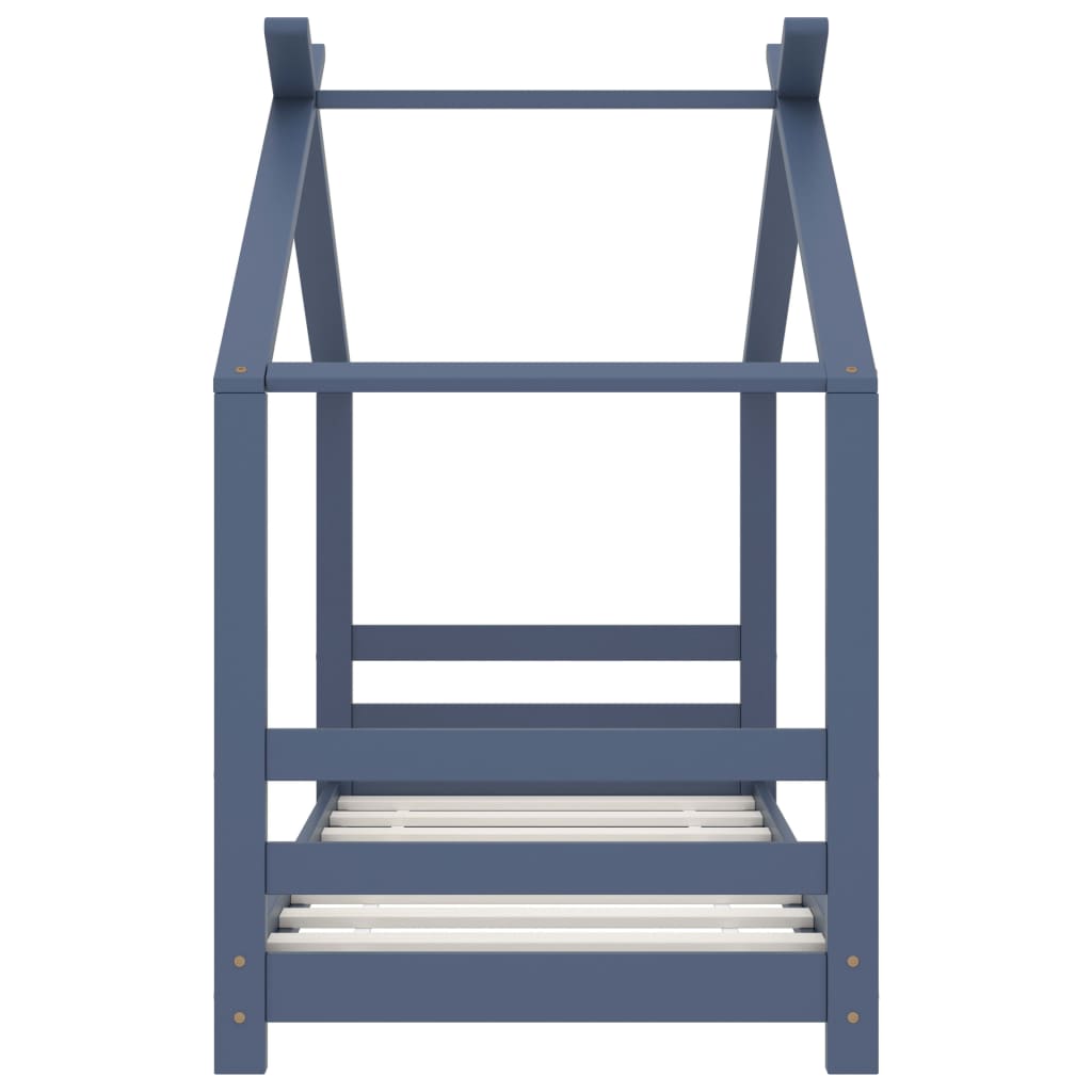 Giroletto per Bambini Grigio in Massello di Pino 70x140 cm - homemem39