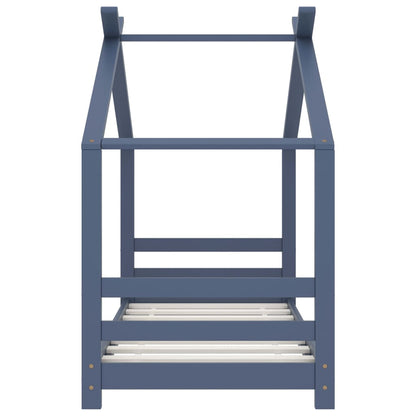 Giroletto per Bambini Grigio in Massello di Pino 70x140 cm - homemem39