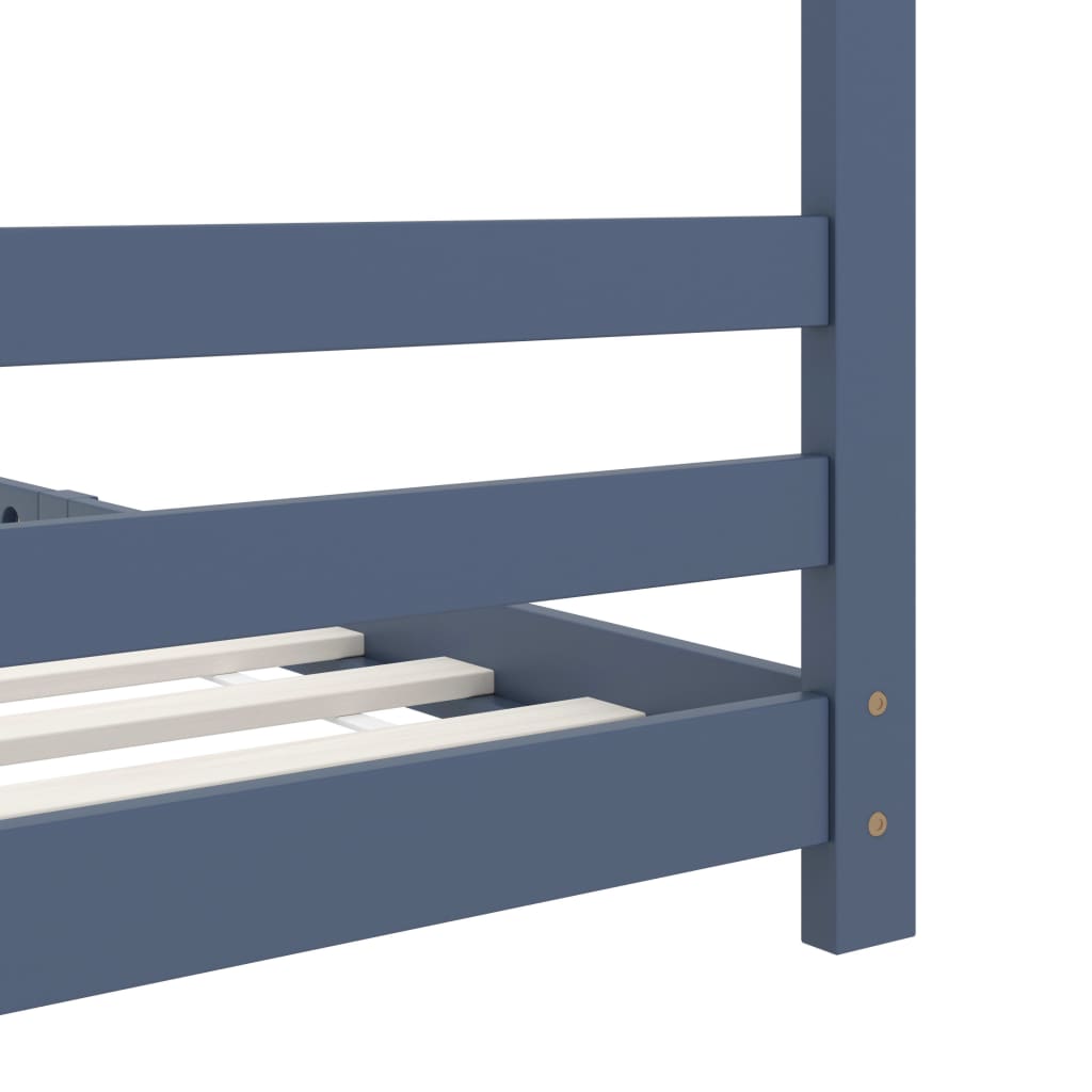 Giroletto per Bambini Grigio in Massello di Pino 90x200 cm | homemem39